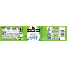 Once Again Organic, Crunchy Almond Butter - Salt Free, Unsweetened - 12 oz Jar