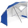 UPF 50+ Beach Umbrella with Sand Anchor, 94 Inch Windproof