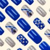 QQPPOLIU Medium Press on Nails Square Fake Nails Blue False