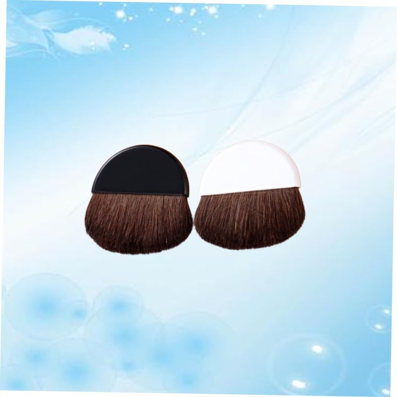FOMIYES 2sets Professional Makeup Brush Blush Brush Set Portable Horsehair