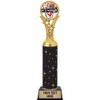 Crown Awards Attendance Trophies, 11" Black Midnight Attendance Trophy, Customize