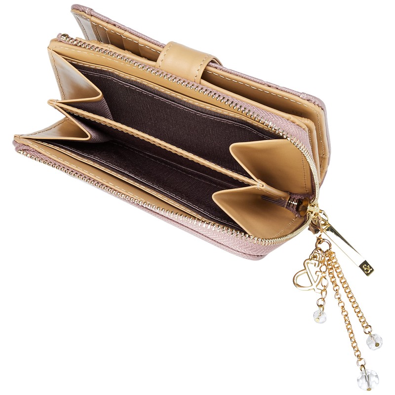 L Shape Zipper Bifold Wallet