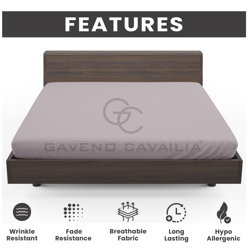 Polycotton Double Fitted Sheet (135x190 cm) - Plain Bedding Bedsheets
