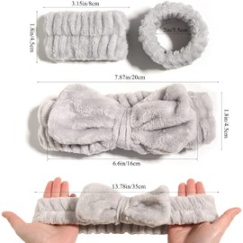 ZANZER 8 Pcs Makeup Spa Headband,Face Wash Facial Headband and Wristband Set,Wrist Wash Bands, Skincare Headbands with Wristband Set, Hair Headband Face Wash Wristbands for Washing Face (Pink + Blue)