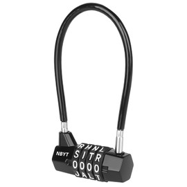 Lawnize Cable Locks with Letters, Text, Words Combination,Steel Cable Rope Wire Combination Lock with Resettable Code for Bikes, Lockers, File Cabinets, Wardrobes, Fences,gate Lock, Pool Padlock.
