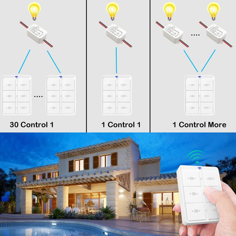 Wireless Switch, Back and Forth Wireless Radio Transmitter 433 MHz