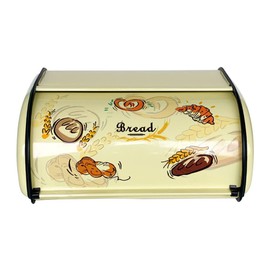 SOTECH Kitchen Bread Box Metal Bread Bin Food Storage Container for Countertop Bread Holder for Vintage Counter with Roll Farmhouse Bread Boxes