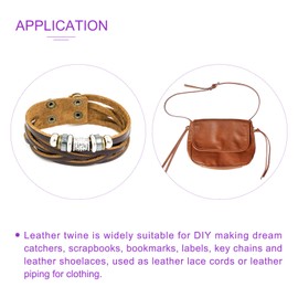 DMiotech 2mm Blue Leather Cord, 20m(22 Yards) Round Leather Rope Lace Leather Strings for Crafting Necklace Bracelet Beading Jewelry Making DIY Projects