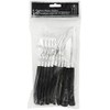 Plastic Flatware - Silver with Black Handles - 8 Place