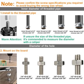 Stem Caster Wheels 3 Inch, Threaded Stem Casters Heavy Duty Casters Set of 4, Swivel Casters with Stem UNC 3/8"-16 x 1 Industrial Castors with Safety Dual Locking Wheel for Furniture and Cart