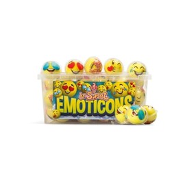 Felko Dr. Sweet Emoticon Balls I Emoji Shaped Foam Gummy Candy with Liquid Filling I 50 pieces I 900g 31.75 ounce