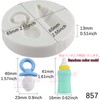 Silikonform Babyfläschchen Schnuller Fondant Backform für Polymer-Ton Tortendeko