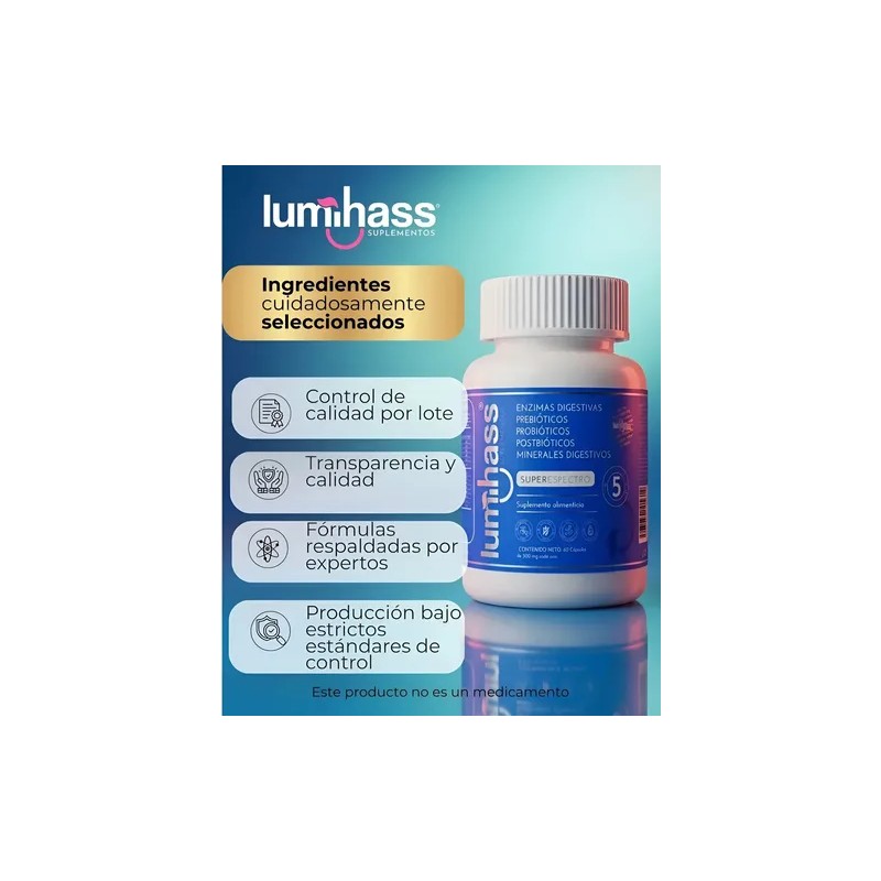 Probióticos Enzimas Digestivas Pre-postbioticos Y Minerales Digest 5 En 1