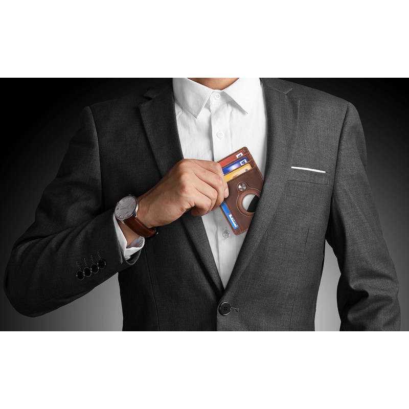Hawanik Slim Minimalist Front Pocket Air Tag Wallet, Mens Wallet