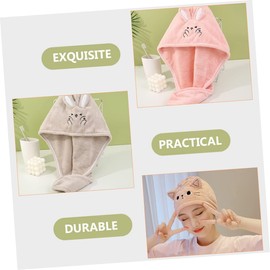 Gorro para Secar el Cabello para Niñas, Toalla de Secado Rápido, Súper Absorbente, Cómoda y Agradable al Tacto, 2 Piezas para Viaje