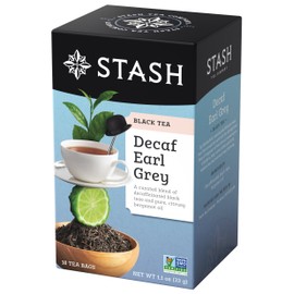 Stash Tea Decaf Earl Grey Black Tea - Decaf, Non-GMO Project Verified Premium Tea with No Artificial Ingredients, 18 Count (Pack of 6) - 108 Bags Total