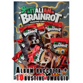 Generico SKIFIDOL Italian Brown Red Exclusive Album + 10 Sealed Bags - Trading Card Game Collection 2024