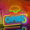 Looklight Hamburger Open Neon Sign Burger Neon Light Sign for