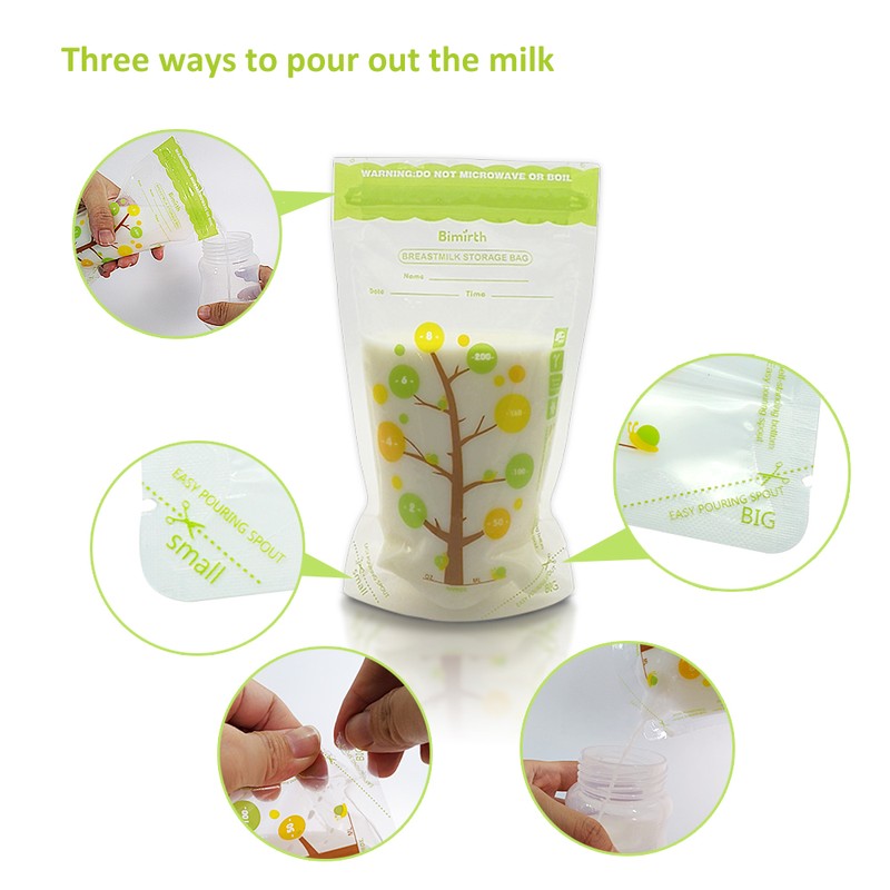 Bimirth 112 PCS Breast Milk Storage Fresh Bags 250ML Capacity