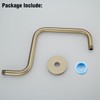 RANDOM 16 inch Brushed Gold Shower Head Riser Pipe,S Shaped