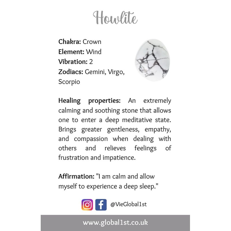 VIE Crystal Star, 2cm, Howlite