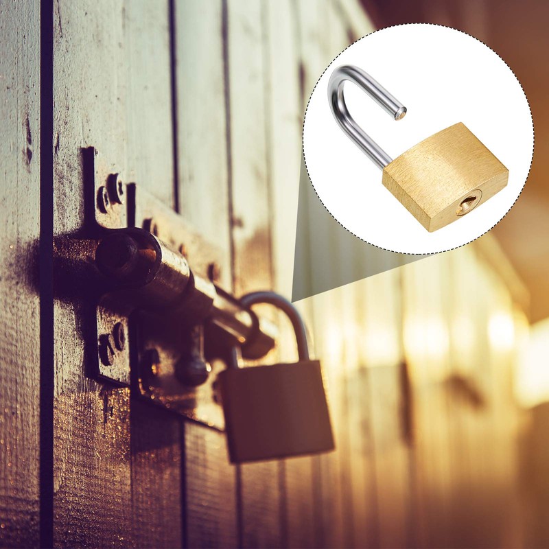 Hotop 32 Pieces Mini Padlock Small Solid Brass Locks 1.25