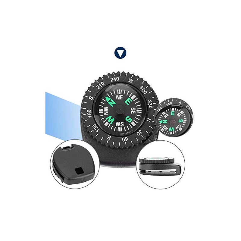 Watch Compass 2Pcs Portable Wrist Compass Detachable Outdoor Navigation Device