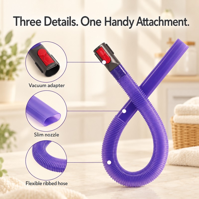 Flexible Dryer Lint Cleaning Hose for Dyson V7 V8 V10