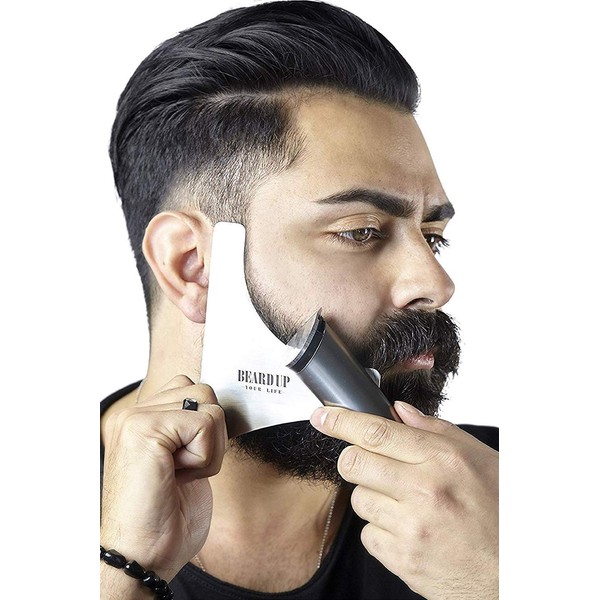 BEARD UP YOUR LIFE Premium Stainless Steel Stencil for Beard