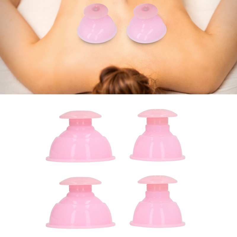 4Pcs Cupping Therapy Set Professional Vacuum Silicone Massage Cups for