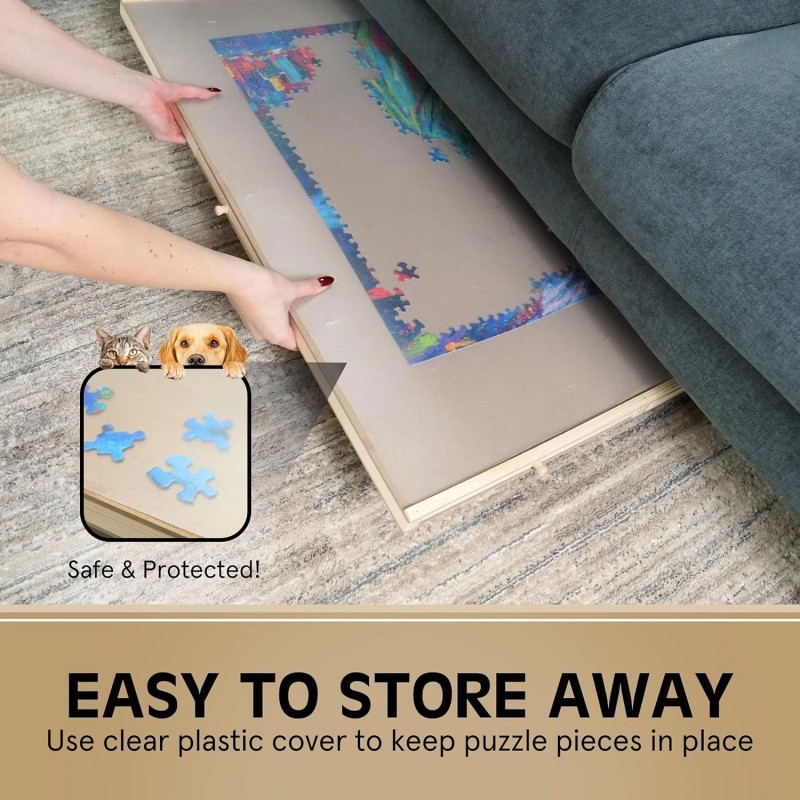 Mrshll 1500 Pieces Rotating Puzzle Board w 6 Storage Drawers