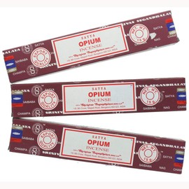 Satya Nag Champa Opium Incense Sticks - 3 Packs