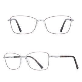 RB. Pilot Reading Glasses Spring Hinge Readers for Women Blue Light Blocking Computer Metal Frame Acetate Legs
