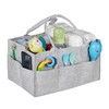 Relaxdays Baby Nappy Caddy, 11 Compartments, Removable Divider, Portable Felt