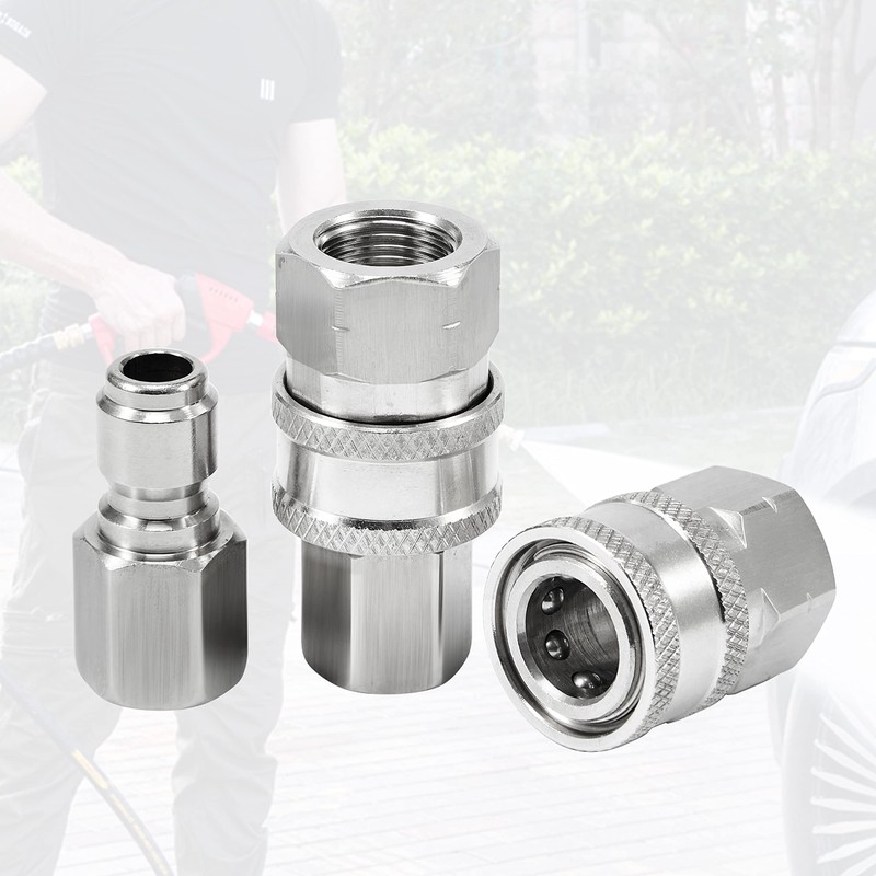 Raincovo Pressure Washer Quick Connect Fittings, 3/8 Inch Adapter Set,