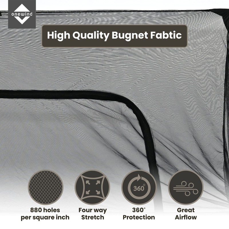 Onewind Premium Camping Shelter Bugnet, Ultralight No-See-Um Breathable Mesh Mosquito