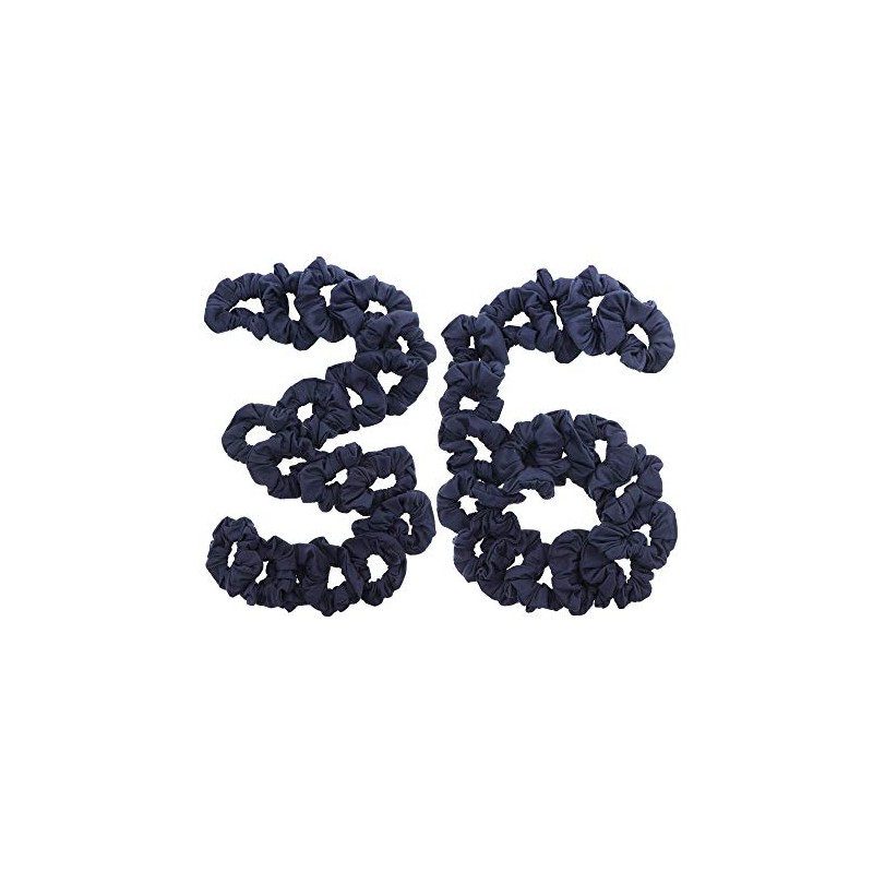 36 Pcs Solid Hair Scrunchies - Navy