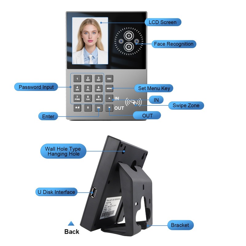JIAN BOLAND Employee Time Clock-Time Clocks for Employees Small Business