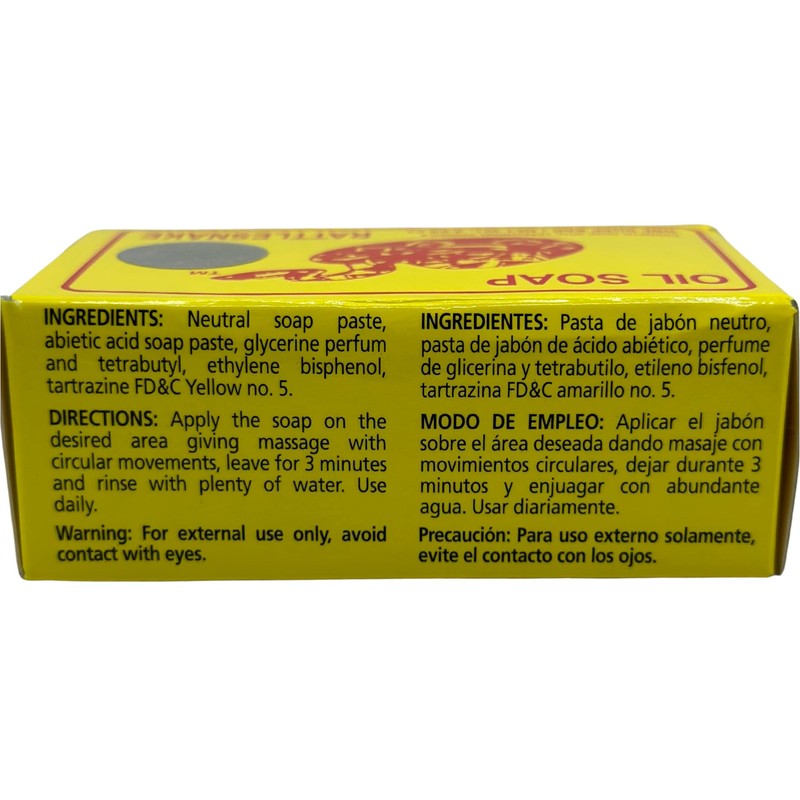 Jabon de aceite de vibora de cascabel (140g) jabon para