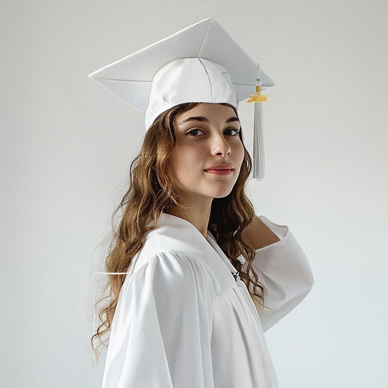 Happy Secret Matte Graduation Cap with 2024 Tassel for High