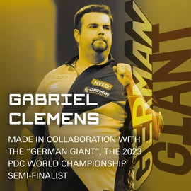Target Darts Gabriel Clemens K Flex Flights and Shaft System, No.2 (Intermediate, 26 mm), Pack of 3 Kflex All In One Flights, Player Edition Darts Accessories, K-Flex Dart Shaft