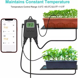 Inkbird Seedling Heat Mat WiFi Thermostats Temperature Controller Dual Relay Germination