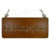 Metal Sign Rust Look Favourite Place 20 x 9 cm