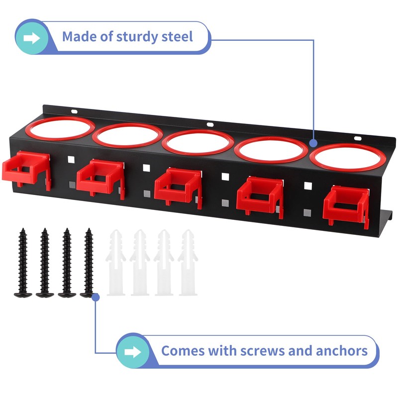 MOLIGOU 2 Pcs Spray Bottle Storage Rack, Wall Mount Bottle