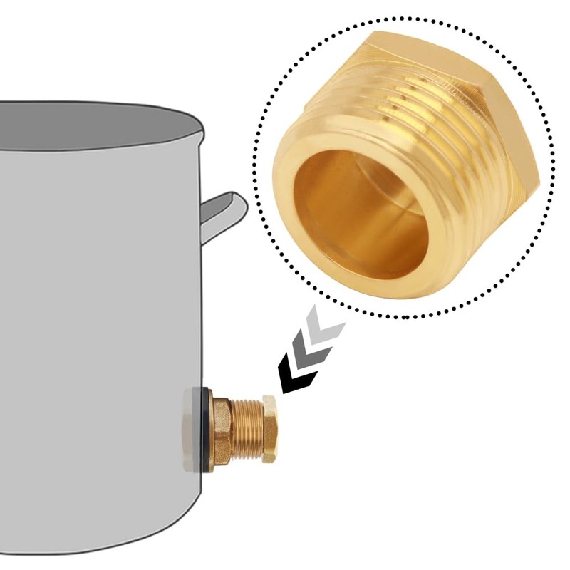 Uenede 2PCS Brass Garden Hose End Plug Cap 3/4" GHT