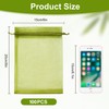 ZIFTY 100PCS Organza Drawstring Bags Olive Green 6 * 8