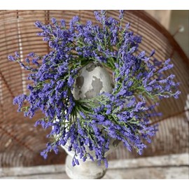 Purple Astilbe Candle Ring Set of 2 | 12 Inch, 3 Inch Center Wreath Spring Easter