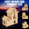 Solar Powered Wooden Puzzle,DIY Assembly Windmill House,3D Construction Toy,STEM Educational