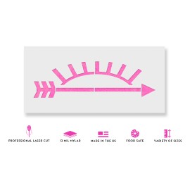 Stencil Revolution Arrow of Light Stencil - Durable & Reusable Mylar Stencils - 18"x8"