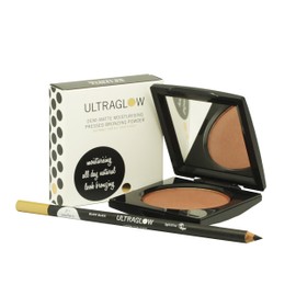 Ultra Glow Demi-Matte Powder with Liner For Eyes BlackBlack